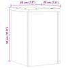 Plant Stand 2 Pcs Concrete Grey 20 X 20 X 30 Cm Engineered Wood