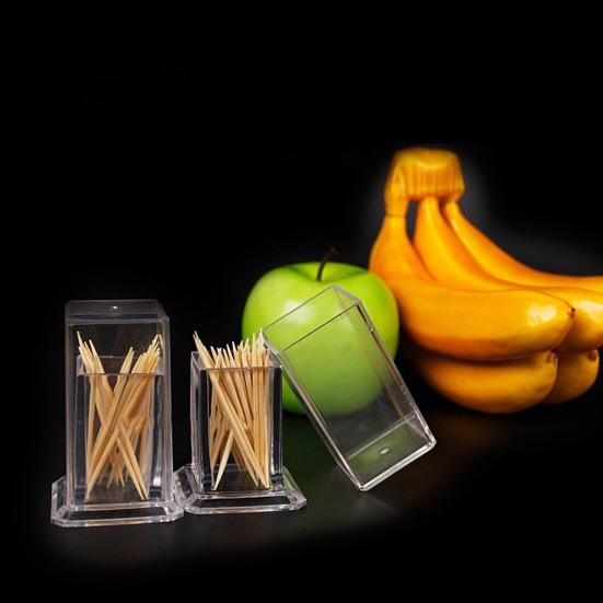 Useful Toothpick Dispenser Large Capacity Storage Sealed Visible Design Container Household Supply