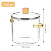 Clear Simmering Pot Glass Cooking Pot For Home Cooking 2300ml Stovetop Cooking 1Pcs