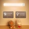 LED Cabinet Light Motion Sensor Rechargeable Wireless Closet Lighting USB Wardrobe Night Lamp Home Kitchen Hallway Dimmable