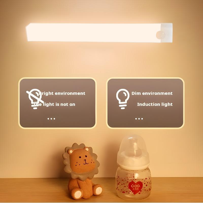 LED Cabinet Light Motion Sensor Rechargeable Wireless Closet Lighting USB Wardrobe Night Lamp Home Kitchen Hallway Dimmable