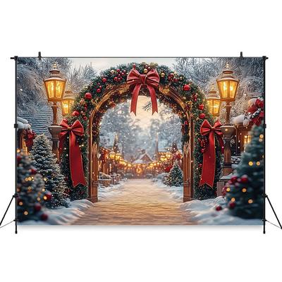Mocsicka Christmas Photography Background Winter Xmas Tree Decoration Adult Children Photo Backdrop Studio Shooting Props Banner