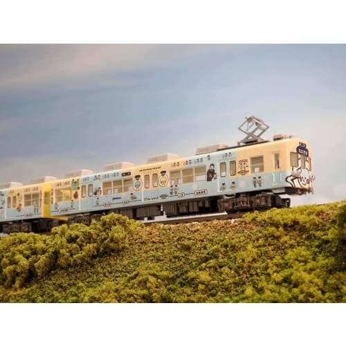 TOMYTEC Railway Collection, Nishi-Nippon Railroad 600 Series, Nishitetsu Kaizuka Line 100th Anniversary Wrapping Train, Set of 2, Diorama Supplies, 33