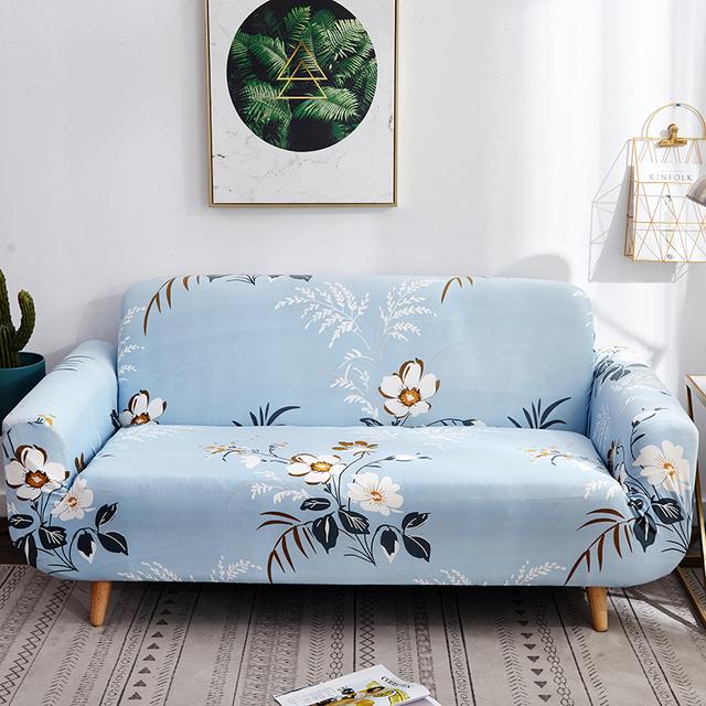 S -Emiga Geometric Printed Sofa Cover Sets For Living Room Flexible Elasticized Slipcover Sectional Corner Sofa Covers 1 /2 /3 /4 -Seater