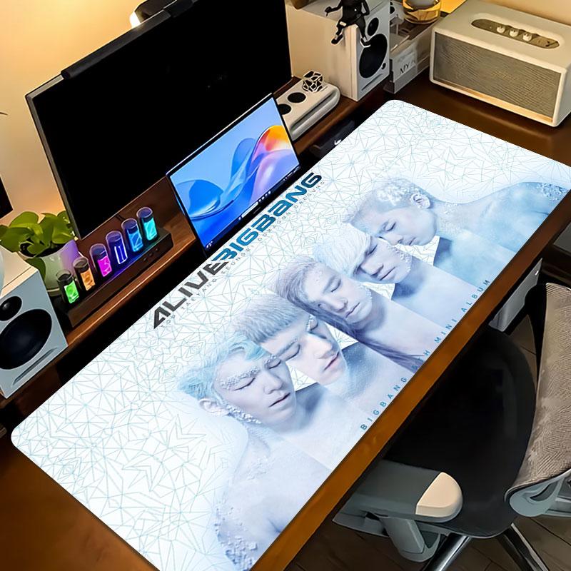 BIGBANG Large Gaming Table Cushion Non-slip Laptop Tablet Big Mousepad XXL Mat Mini PC Playmat With Lock Edge