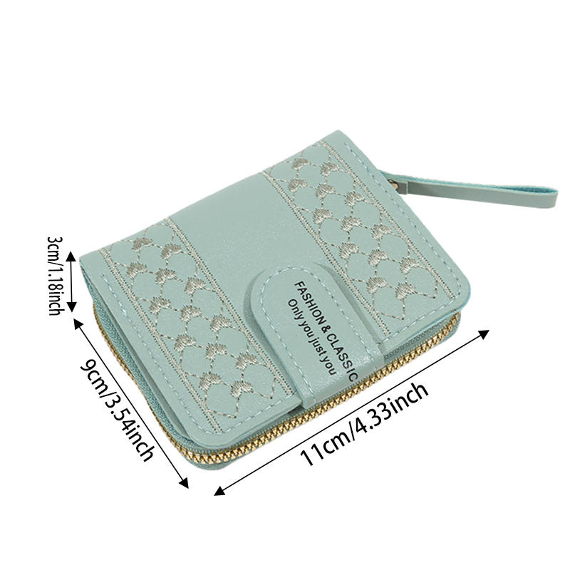 Women's Wallet Short Zipper Large Capacity Zero Wallet Versatile Handbag Card Holder