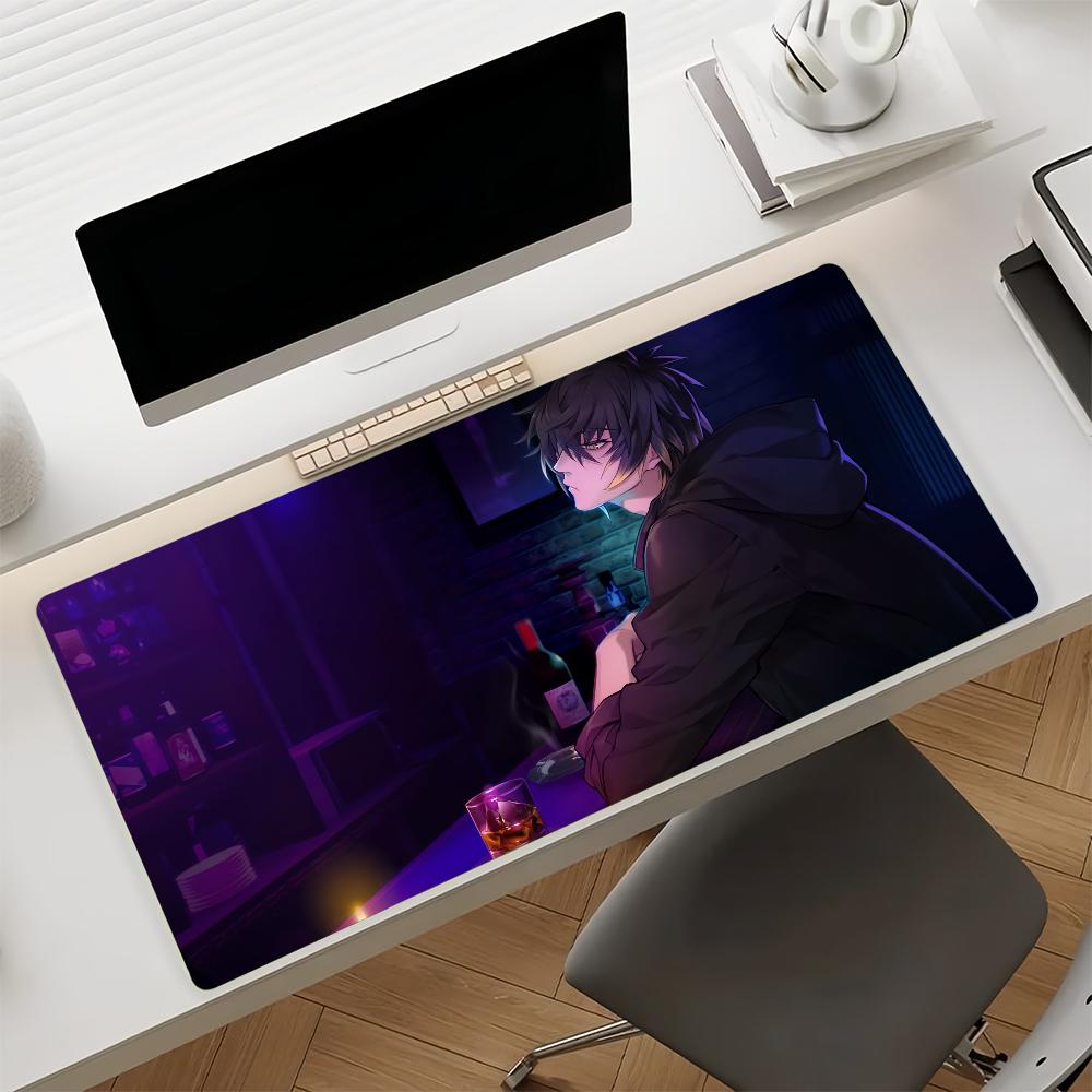 Gaming Mouse Pad Large Desk Mat Antislip Stitched Edges Cool Anime Boy Print Keyboard Pad for Gamer Home Office