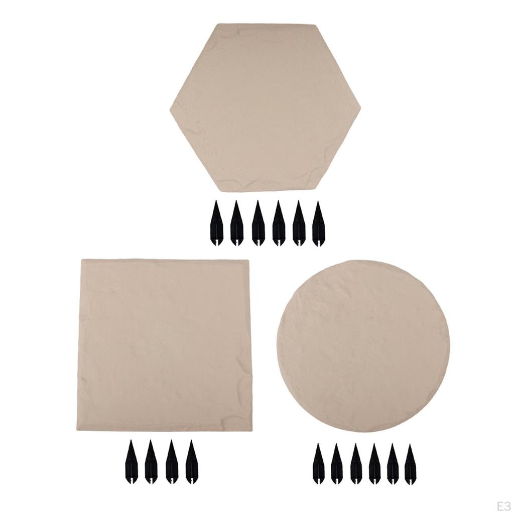 Outdoor Stepping Stone Stepper Beige Pathway Paver Outside Landscaping Decor Walkway Footpath