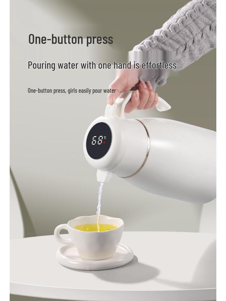 Digital Display Press-Type Large Capacity Glass Liner Insulated Kettle