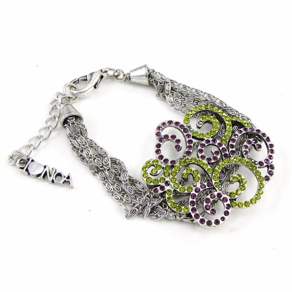 NOA [G8273] - Designer Bracelet 'Sissi' Green Purple