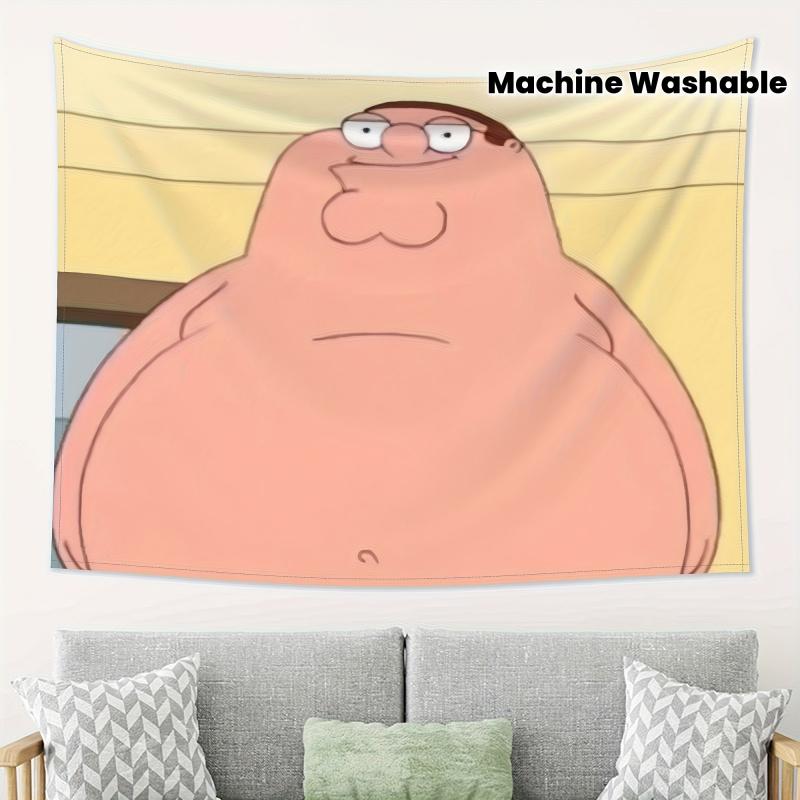 VIKAMA Family Guy Peter Griffin Arazzo Personaggio Cartone Animato Divertente Appeso a Parete con Elementi Meme per Decorazione Camera da Letto