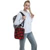 Red Rose Thermal Lunch Bag for Women Girls Reusable Insulated Lunch Box with Adjustable Shoulder Strap for Work Picnic Beach