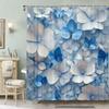 Floral Theme Shower Curtain 12 Hooks Suitable For Room Home Hotel Machine Washable Curtains Bathroom One Piece