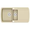 Vidaxl Two-Bowl Granite Sink, Beige