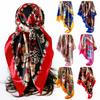 Classic Cashew-patterned Silk Scarf for Women, Shawl, Faux Silk Headscarf, 90cm Square Scarf