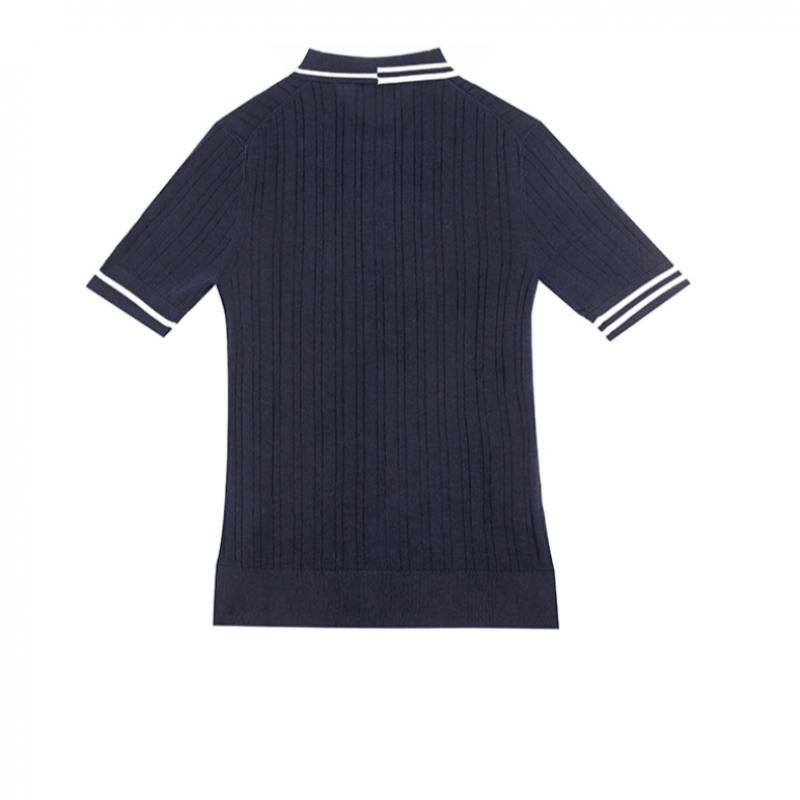 Genuine Zippor Women S Cotton Blend Ribbed Sweater Polo