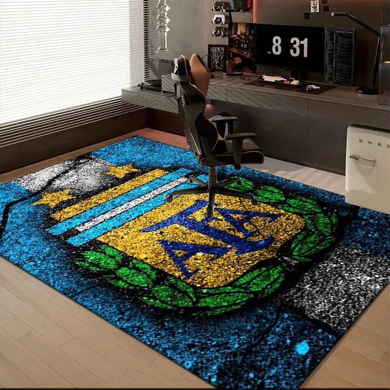 Argentina Football club Printed Office Carpet Chair Cushion Entryway Rug, Rugs for Living Room, Bedroom Christmas gifts