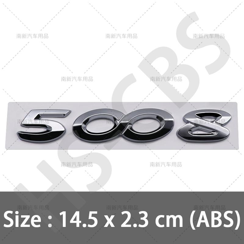 SQOB1 ABS 206 207 301 308 Rear Trunk Logo 307 508 3008 2008 4008 5008 Emblem Badge For Peugeot Car Styling Tailgate Emblem Stickers