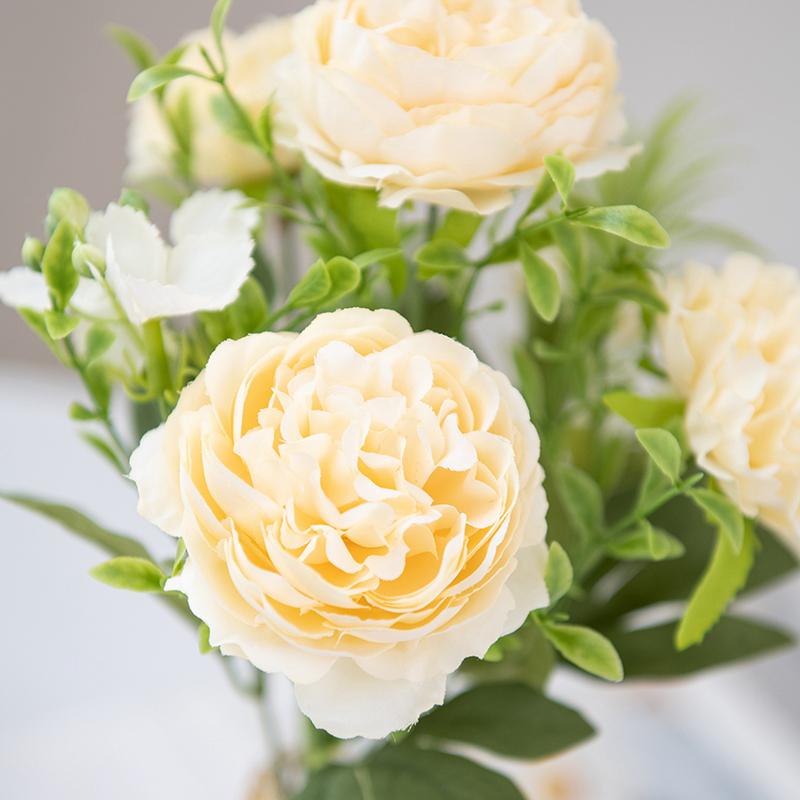 1 Pc 5 forks Bulbous chrysanthemum peony for christmas accessory home Floral Arrangement wedding bouquet decor artificial flower