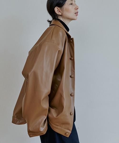 Malen Unesix Leather Jacket Light Camel