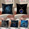 The Heart Of The Ocean Necklace Cushion Cover Linen Pillowcase Cover Soft Decor For Sofa Home Room