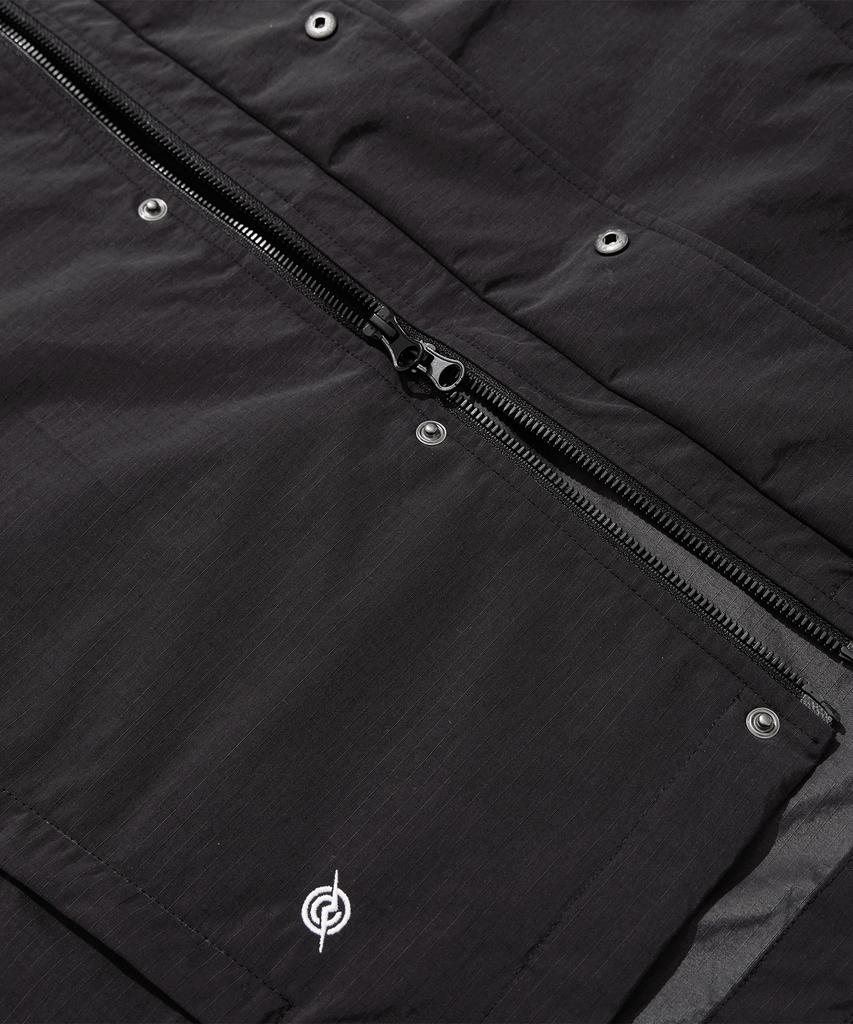 Kalapatthar Nylon Rib Flash Line Jacket - Black