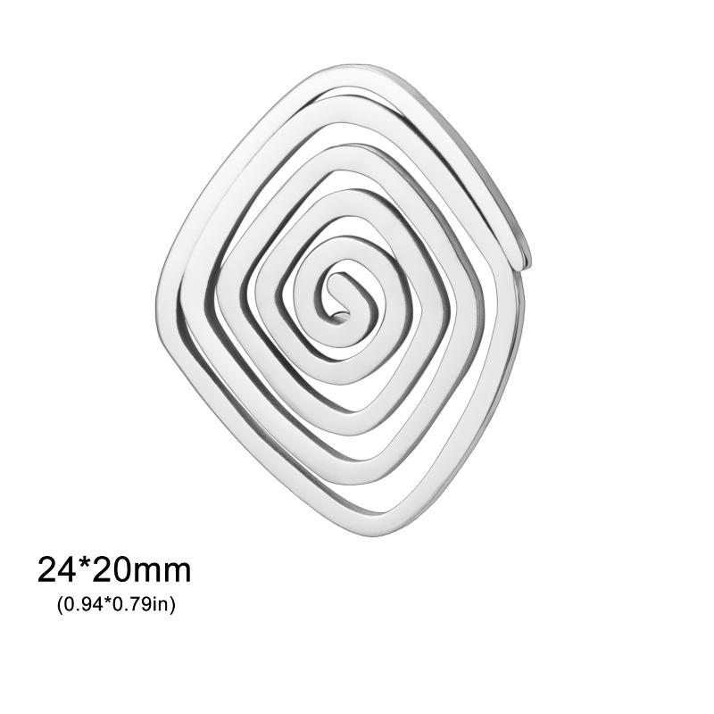 Stainless Steel Spiral Swirl Maze Wolf Head Pins Brooch For Women Men Geometric Suit Collar Badges Jewelry 2026 Trendy Gift