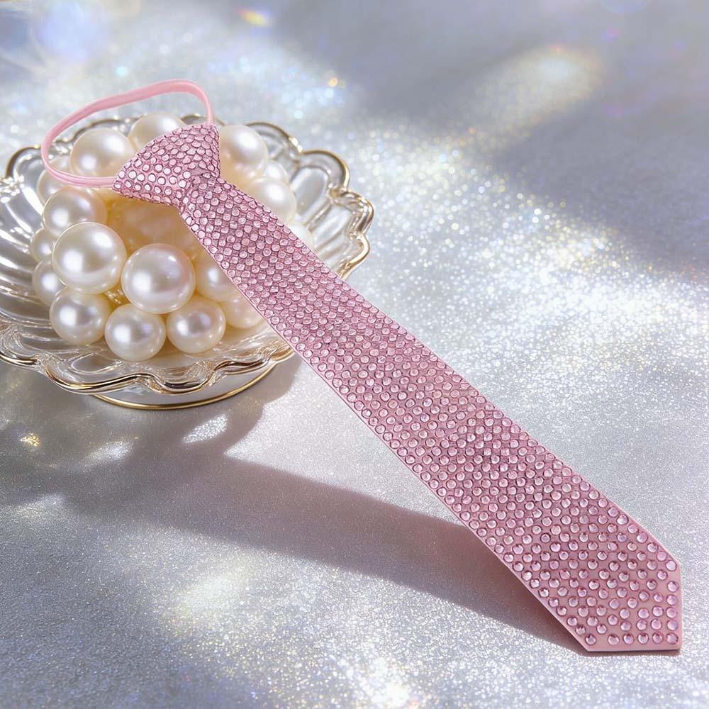 Diamond Encrusted Narrow Tie With Arrow Shape For Men And Women Perfect For Formal And Casual Wear