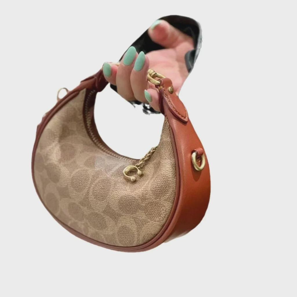 2024 Koujia Jonie Mini Halbmond-Umhängetasche aus Leder – Kleine Handtasche für Damen