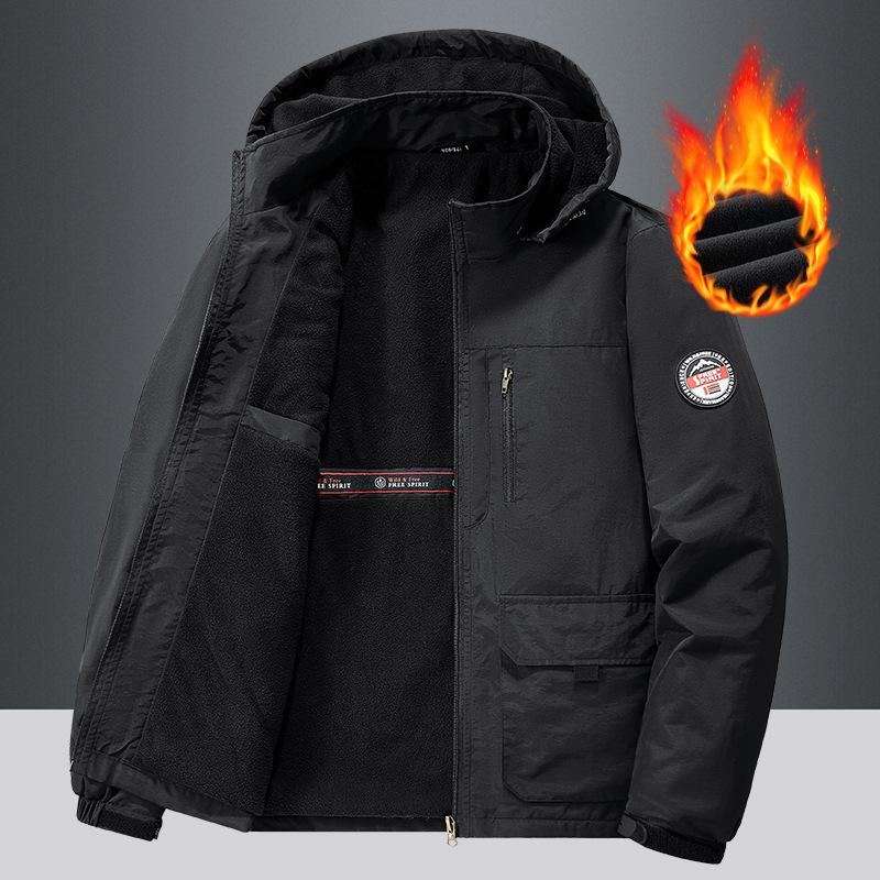 Wintermantel für Herren, Herbst und Winter, Übergröße, Samt-Baumwolljacke, Winterkleidung, Baumwolljacke