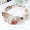 Fashion Women Flower Print Cross Knotted Headband Hair Band Elastic Headwear