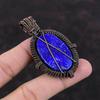 Lapislazuli Anhänger Kupferdraht umwickelter Edelsteinanhänger Lapislazuli Schmuck Kupferdraht Wickelschmuck Handgefertigter Anhänger Geschenk zur Verlobung