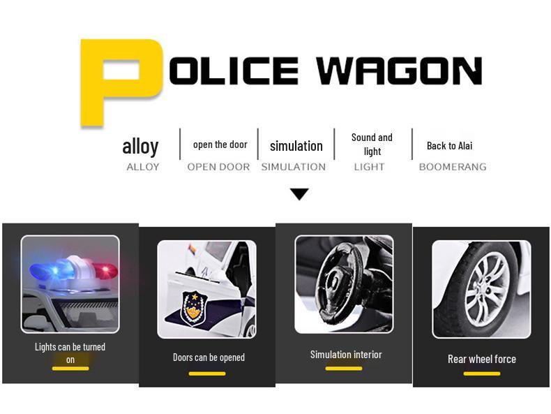 Boy's Alloy Pull-Back Toy Car Set: Police, Taxi, and Fire Truck Models