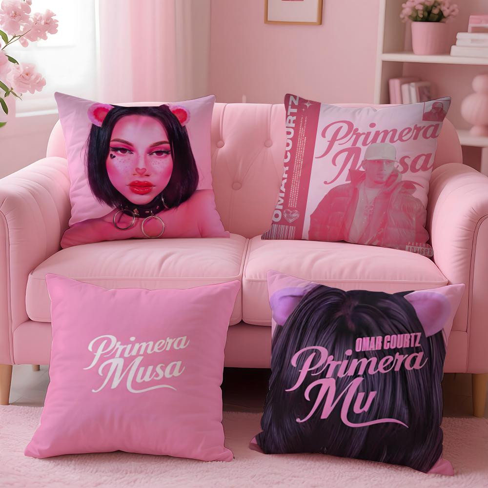 OOmar Courtz Album PRIMERA MUSA Cushion Cover Pillow Case Soft Friendly Fabric  Concealed Zipper