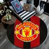 Manchester United Football Club Round Area Rug,Carpet Rug for Living Room Bedroom Sofa Playroom Decor,Non-slip Floor Mat