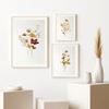Boho Floral Artwork Watercolor Botanical Print Wildflowers Bouquet Wall Art Canvas Painting Nordic Poster Home Living Room Decor