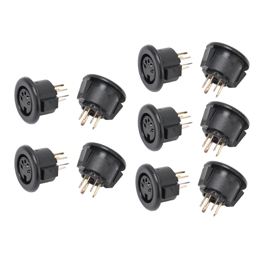 10pcs Electrotherapy Apparatus Base 5 Core Pin Hole Socket for Beauty Instrument Meridian Control Massage Machine