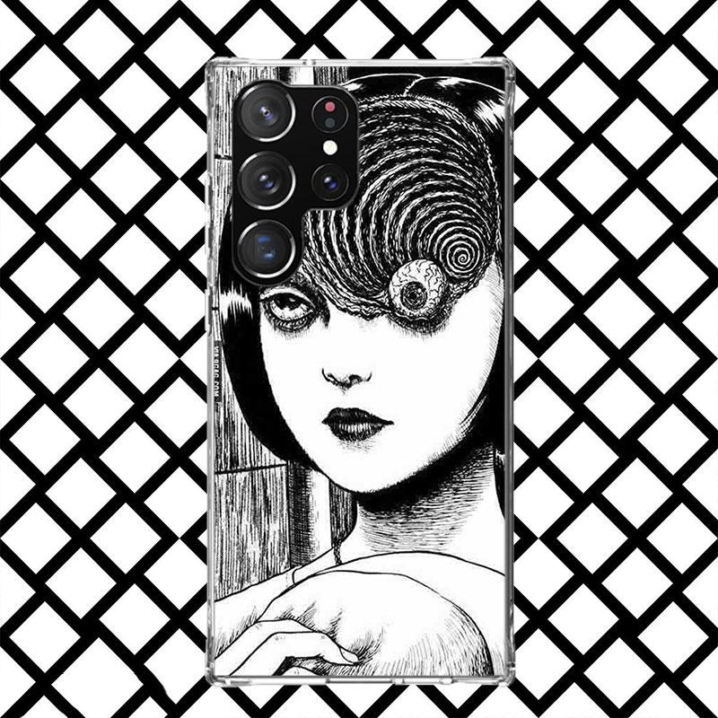 Japanese Horror Comic Anime Phone Case for Samsung Galaxy S26 S25 Edge S24 S23 Ultra S22 Plus S21 FE S20 + Soft Cover Print Fund