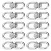 10Pcs Swivel Hooks M6 Double Ended Stainless Steel 8?Shape Shackle Ring Connector