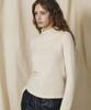 BETWEEN A AND B Shirred Turtleneck Top [Ivory]