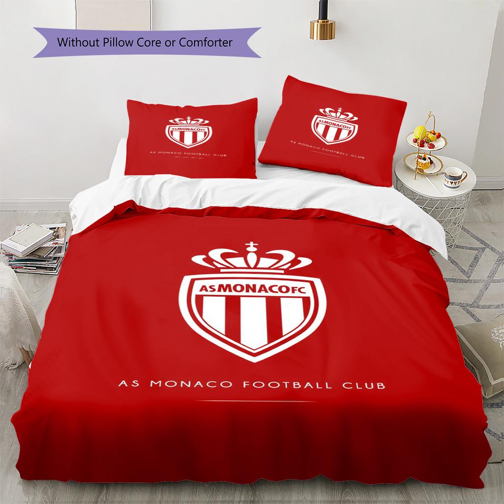 AS Monaco Pattern Bedding Set Quilt Cover Pillowcase Home Decor Gift (1 * duvet cover + 2 * pillowcase, without core)