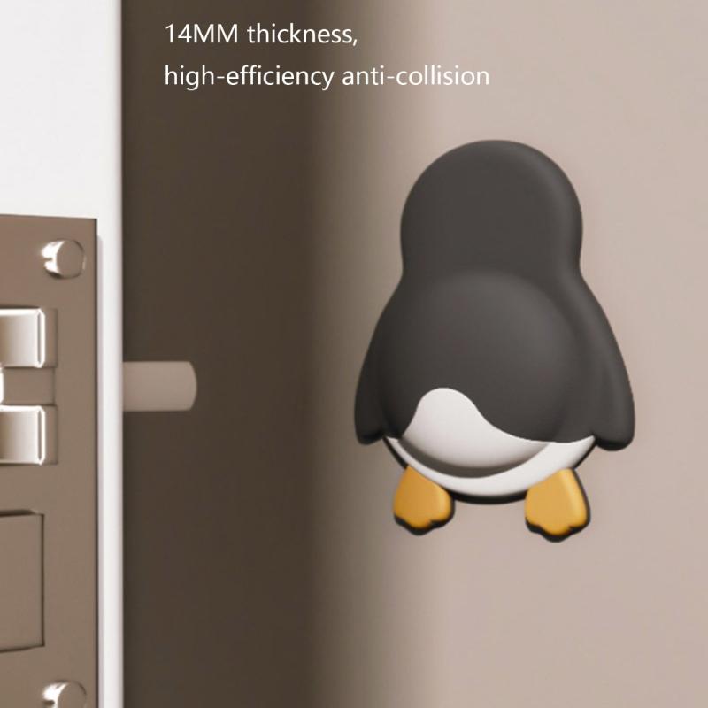 14mm Thick Anti Collision Door Stoppers Soft Rubber Wall Protectors Strong Adhesive Door Guard Easy Installation