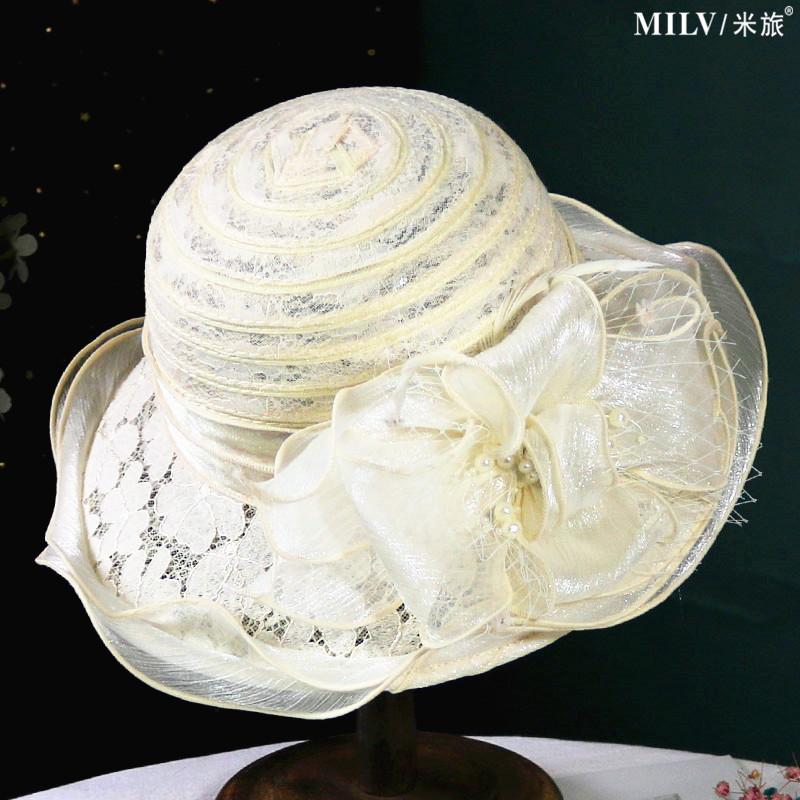 

Женские fascinators шляпки церковная шляпа элегантный бант широкополые шляпы-ведра Федора для скачек Kentucky Derby женская летняя складная солнцезащитная шляпа One Size