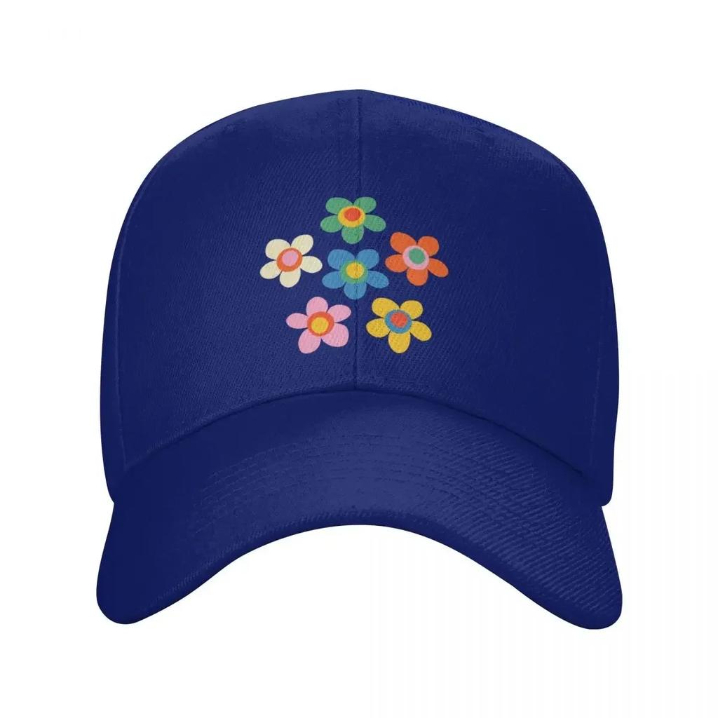 Cheerful Maisie Flowers Colorful Floral Pattern On Pink Baseball Cap Sun Hat Custom Hat Dropshipping Golf Wear Unisex Womens