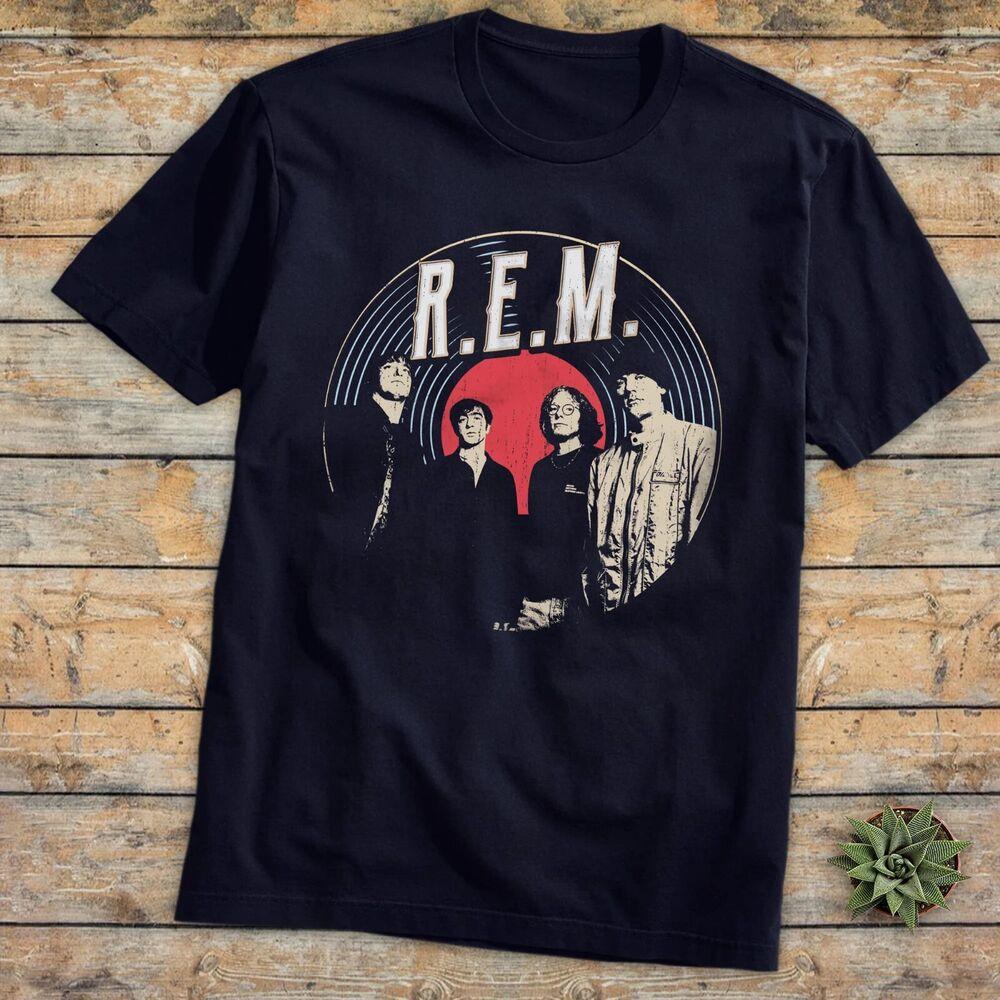 

REM Rock Band Gift For Fans Cotton Black Full Size Unisex Shirt BL110 S