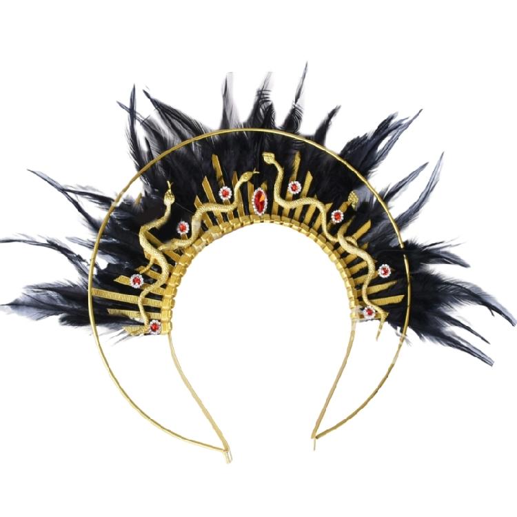 Enchanting Goddess Inspired Feather Crowns for Costume Event Cosplay Celebrations snd Special Occasion Outfits