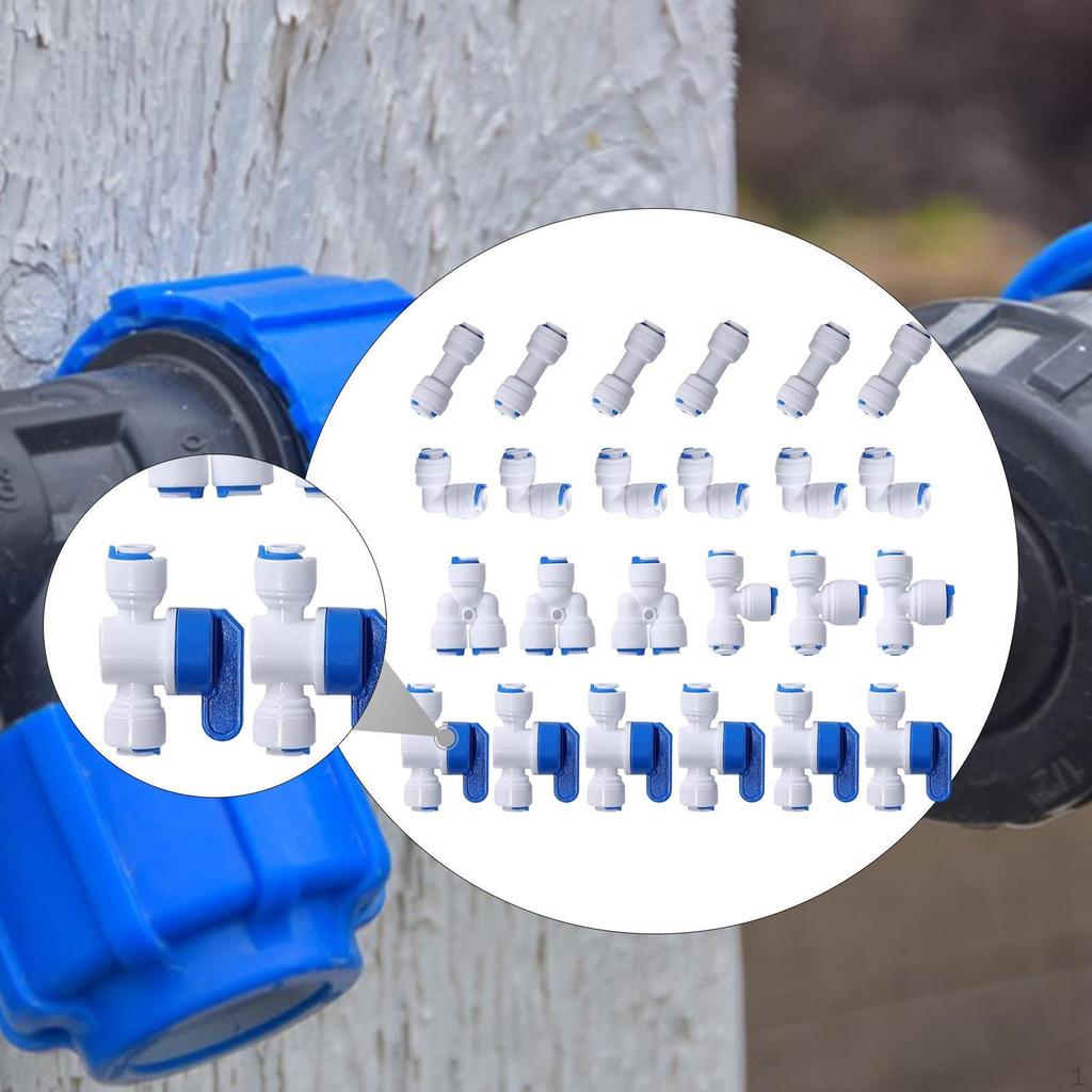 1/4 Zoll Außendurchmesser Schnellanschluss für Osmose-Kugelhahn + T L i Y Teile Steckfittings
