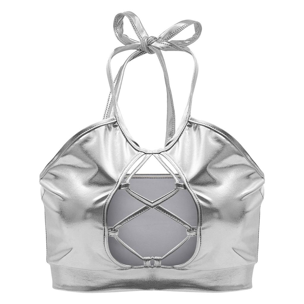 Women's Sexy Slim Fit Cutout Leather Camisole