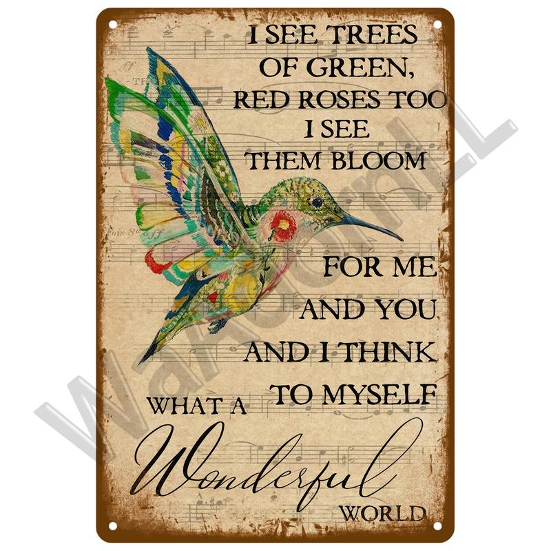 Retro Tin Sign For Cafe Garden Decorations Vintage Metal Sign Home Wall Art Mural Plaque Plate Room Decor Farm Painting Gift