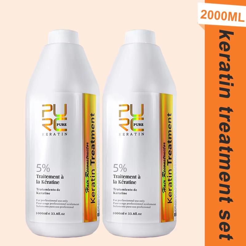 PURC Sada na vlasy s keratinem 1000 ml * 2 Kudrnaté, krepaté, narovnání vlasů, hladké, brazilské keratinové produkty, velkoobchodní prodejci salonů